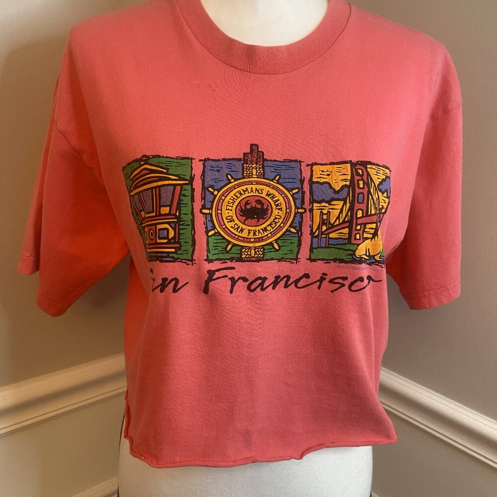 San Francisco Pink Crop Top size Large